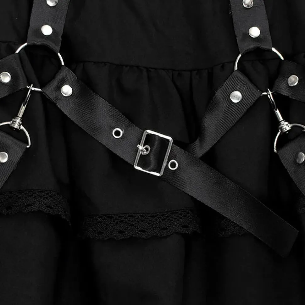 LISTEN FLAVOR Harness Tiered Skirt