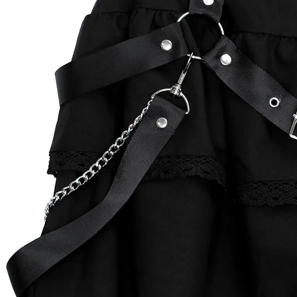 LISTEN FLAVOR Harness Tiered Skirt