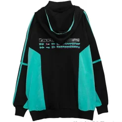 LISTEN FLAVOR Hatsune Miku Jersey Hoodie Black