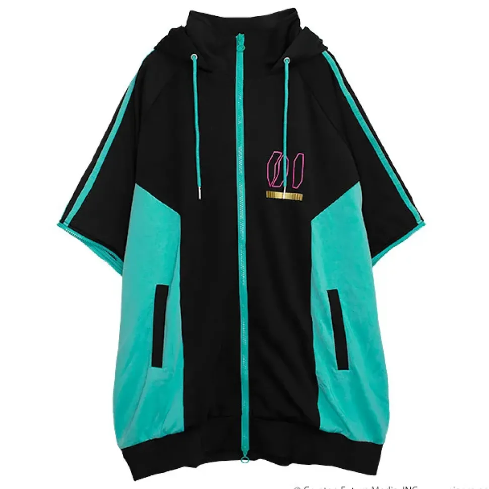 LISTEN FLAVOR Hatsune Miku Jersey Hoodie Black
