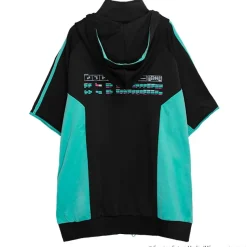 LISTEN FLAVOR Hatsune Miku Jersey Hoodie Black