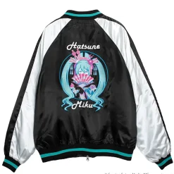 LISTEN FLAVOR Hatsune Miku Sukajan Jacket Black