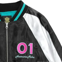 LISTEN FLAVOR Hatsune Miku Sukajan Jacket Black