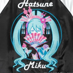 LISTEN FLAVOR Hatsune Miku Sukajan Jacket Black