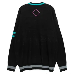 LISTEN FLAVOR Hatsune Miku V-neckline Knit Black