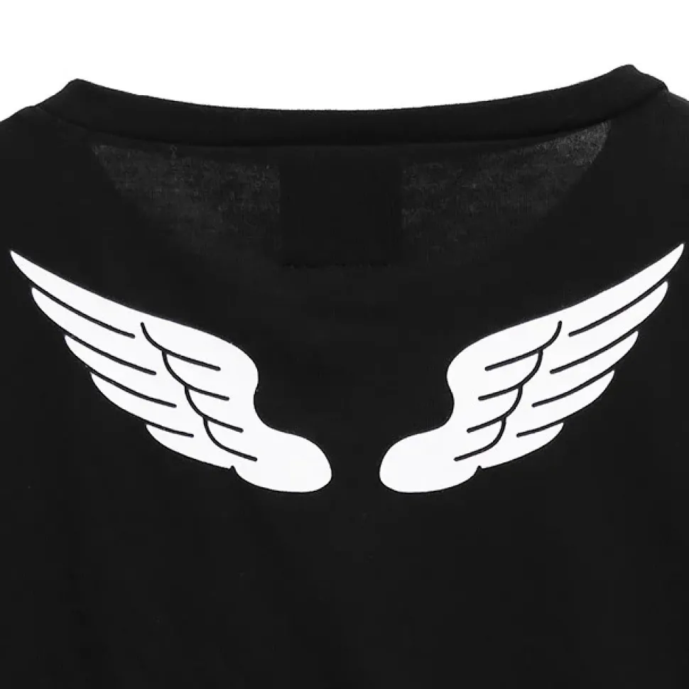 LISTEN FLAVOR Heart Padlock Zip Sleeve Top