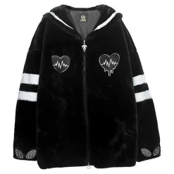 LISTEN FLAVOR Heartbeat Sailor Fur Boa Blouson