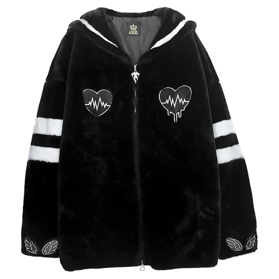 LISTEN FLAVOR Heartbeat Sailor Fur Boa Blouson