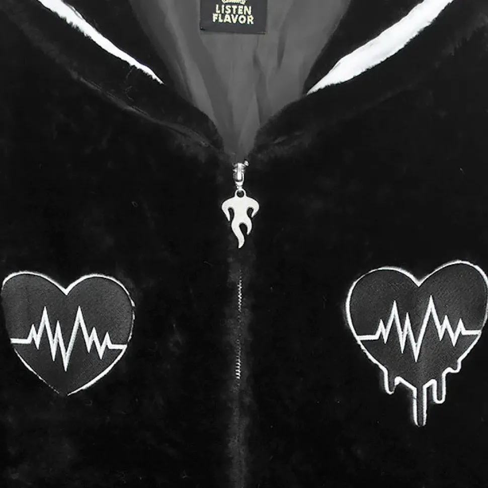 LISTEN FLAVOR Heartbeat Sailor Fur Boa Blouson