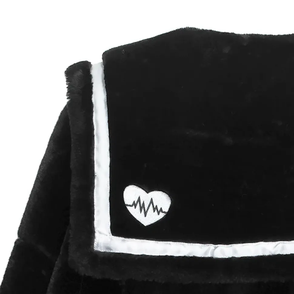 LISTEN FLAVOR Heartbeat Sailor Fur Boa Blouson