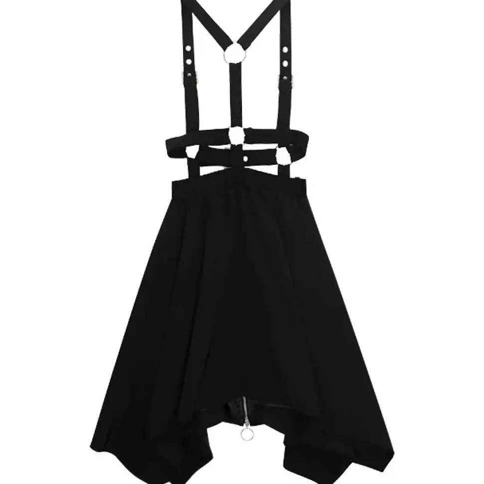 LISTEN FLAVOR Hemline Skirt w/ Harness