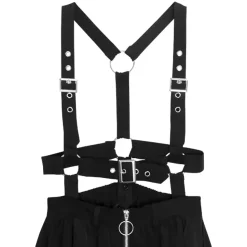 LISTEN FLAVOR Hemline Skirt w/ Harness