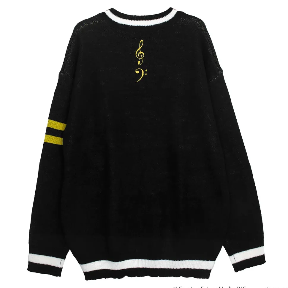 LISTEN FLAVOR Kagamine Rin & Len V-neckline Knit Black