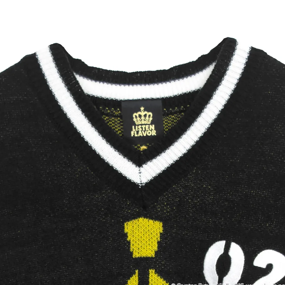 LISTEN FLAVOR Kagamine Rin & Len V-neckline Knit Black