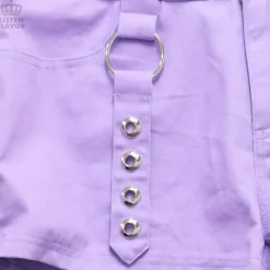 LISTEN FLAVOR Lace-Up Harness Belt Shorts