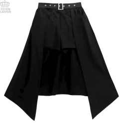 LISTEN FLAVOR Layered Hemline Skirt w/ Shorts
