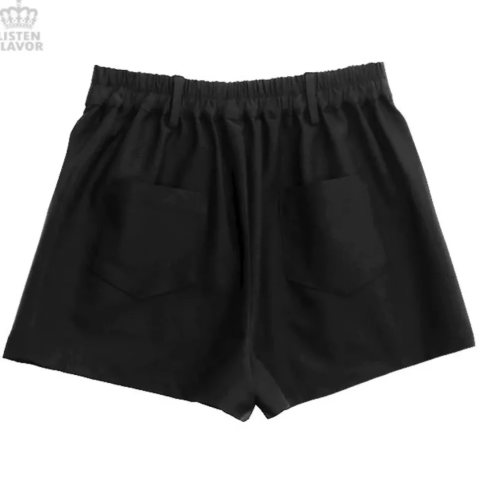 LISTEN FLAVOR Layered Hemline Skirt w/ Shorts