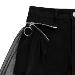 LISTEN FLAVOR Layered Shorts w/ Tulle