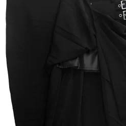 LISTEN FLAVOR Layered-Style Pleated Skirt w/ Chain