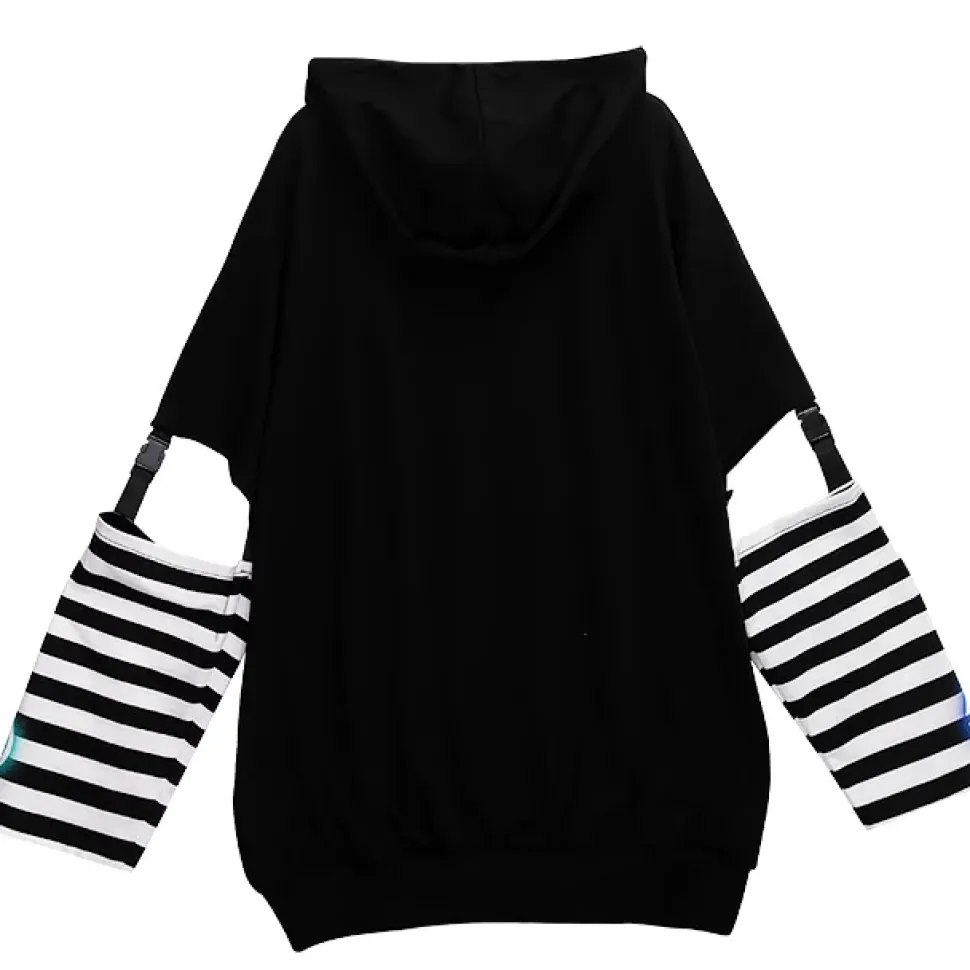 LISTEN FLAVOR LOADING Separate Sleeve Belt Cut Hoodie