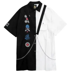 LISTEN FLAVOR Mahjong Short Sleeve Shirt w/ Harness