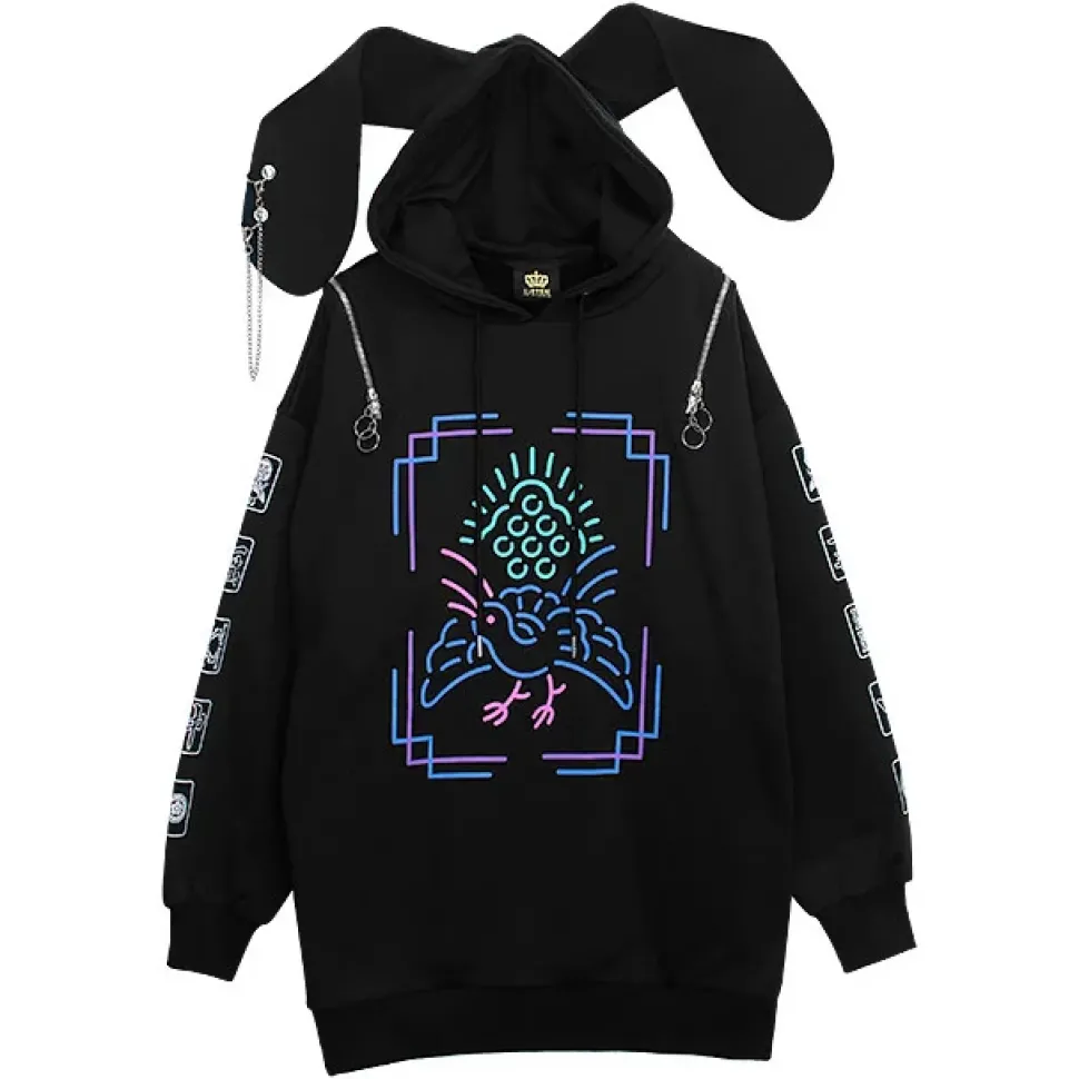 LISTEN FLAVOR Mahjong Usamimi Hoodie