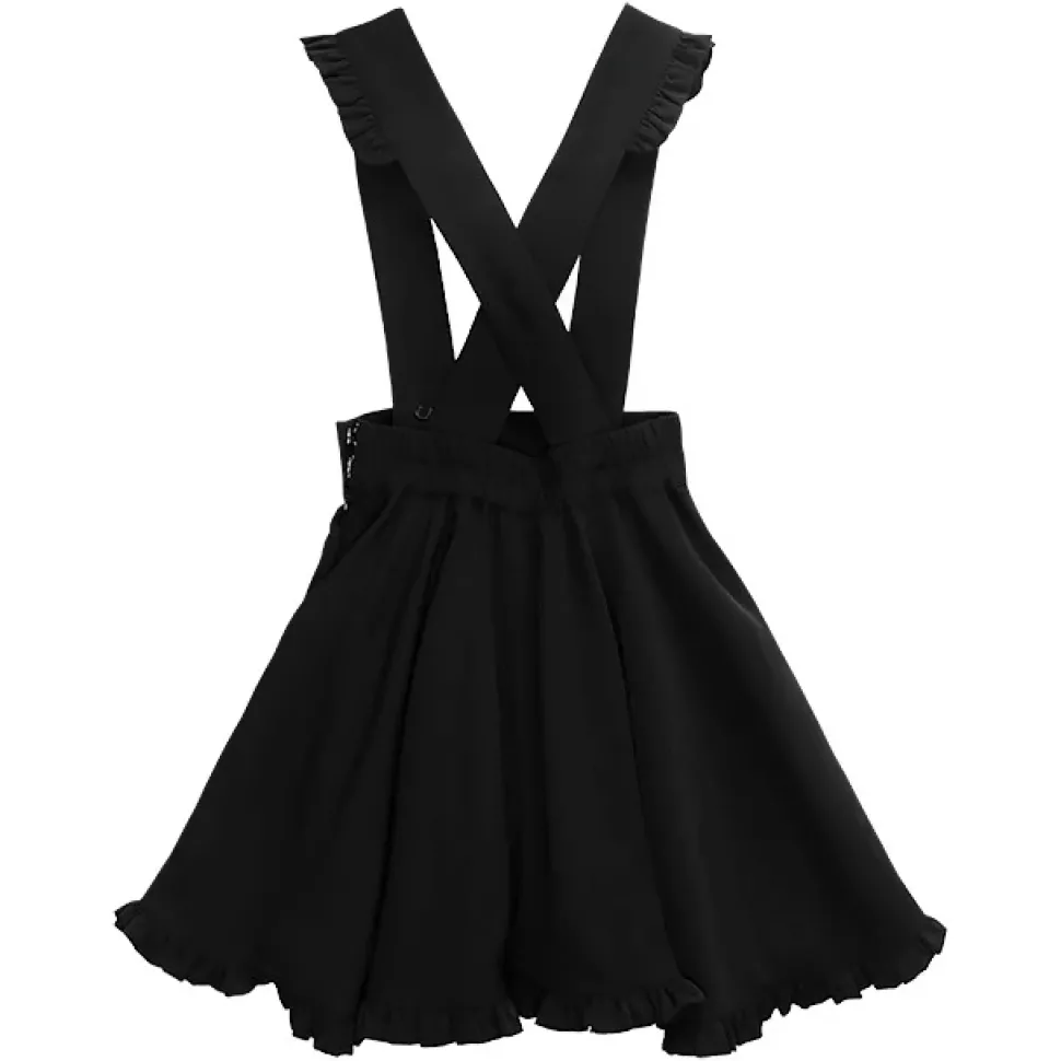 LISTEN FLAVOR Maid-Style Skirt w/ Suspenders