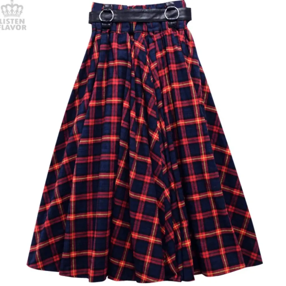 LISTEN FLAVOR Maxi Skirt w/ Harness Belt