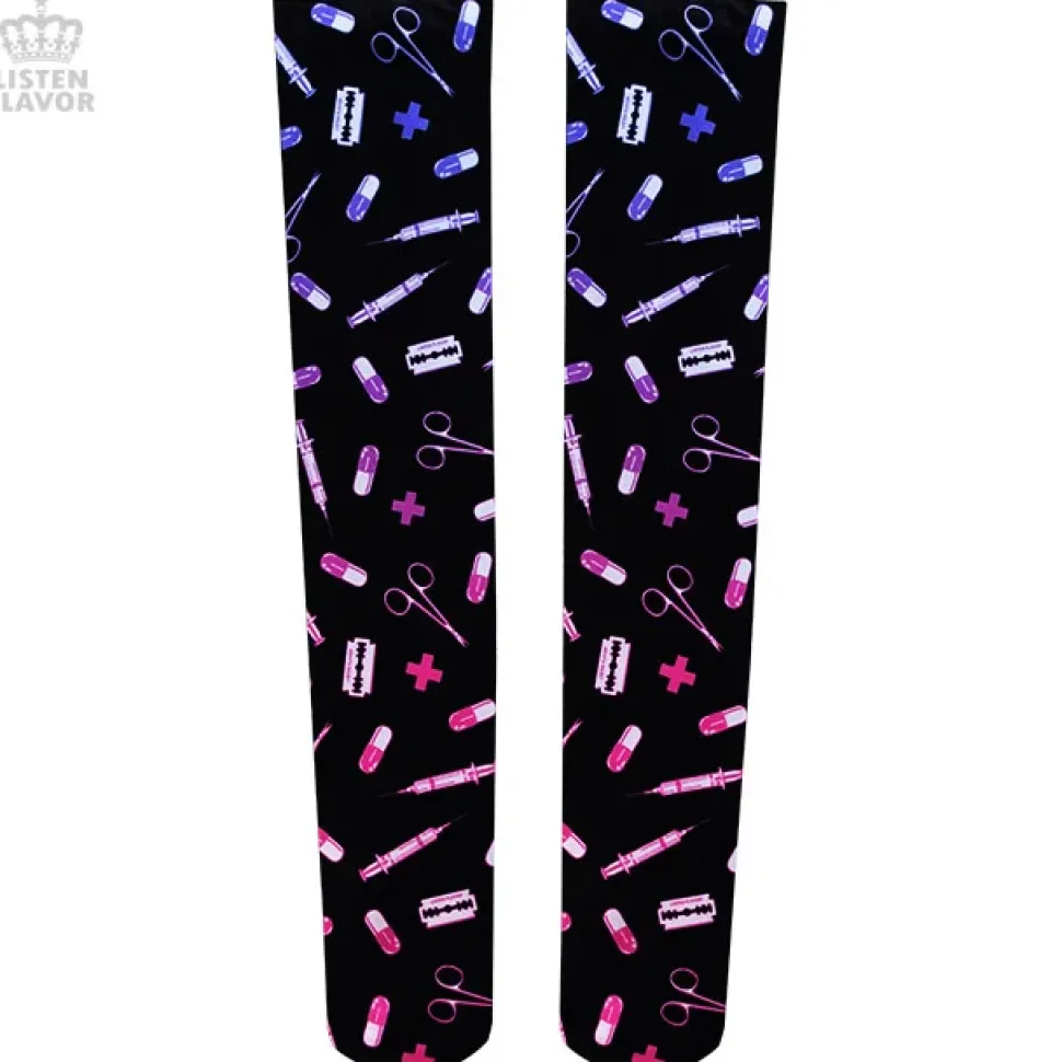 LISTEN FLAVOR Medical Pattern Knee-High Socks (Re-run)