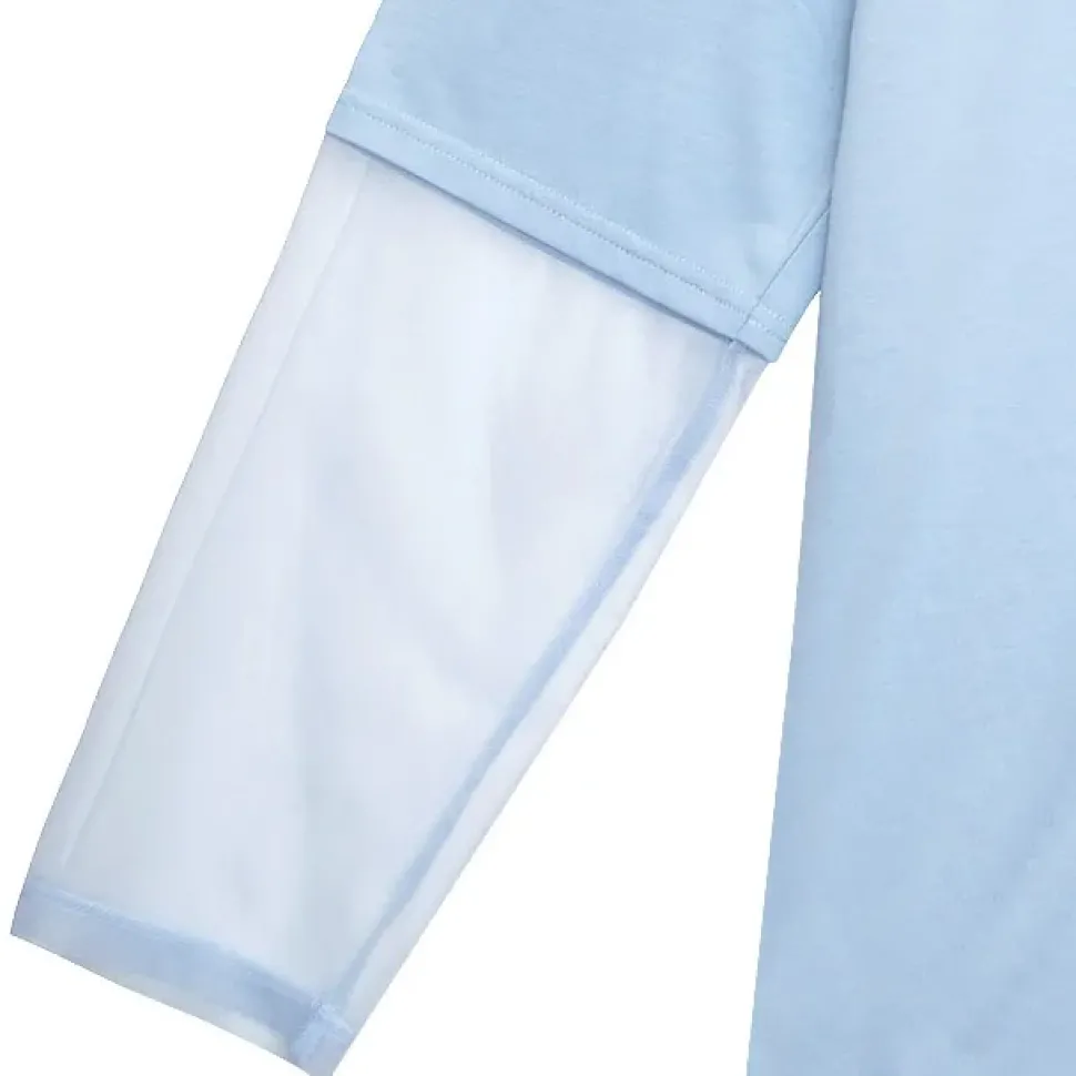 LISTEN FLAVOR Medication Bear Sheer Switching Top