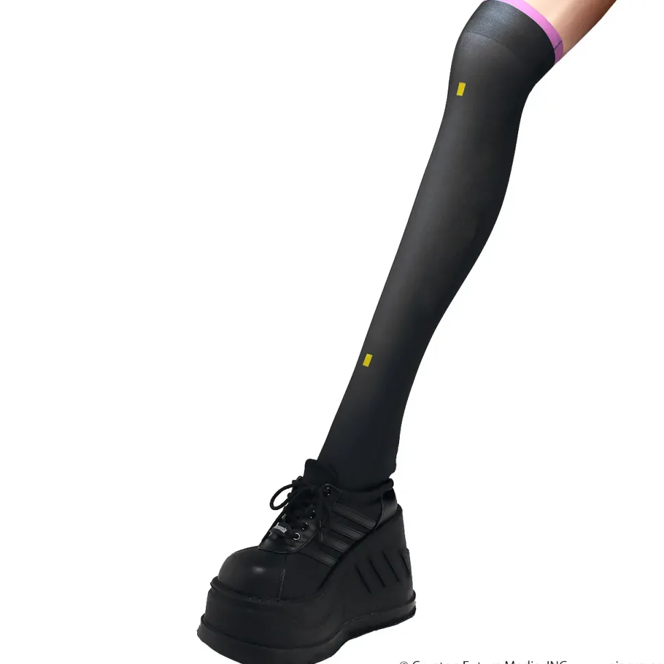LISTEN FLAVOR Megurine Luka Knee-High Socks 2 Black