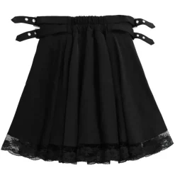 LISTEN FLAVOR Melty Moon Side Belt Skirt