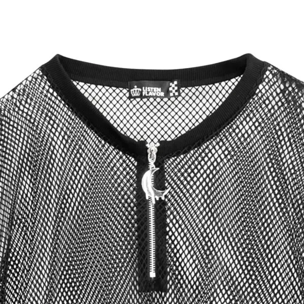 LISTEN FLAVOR Melty Moon Mesh Pullover