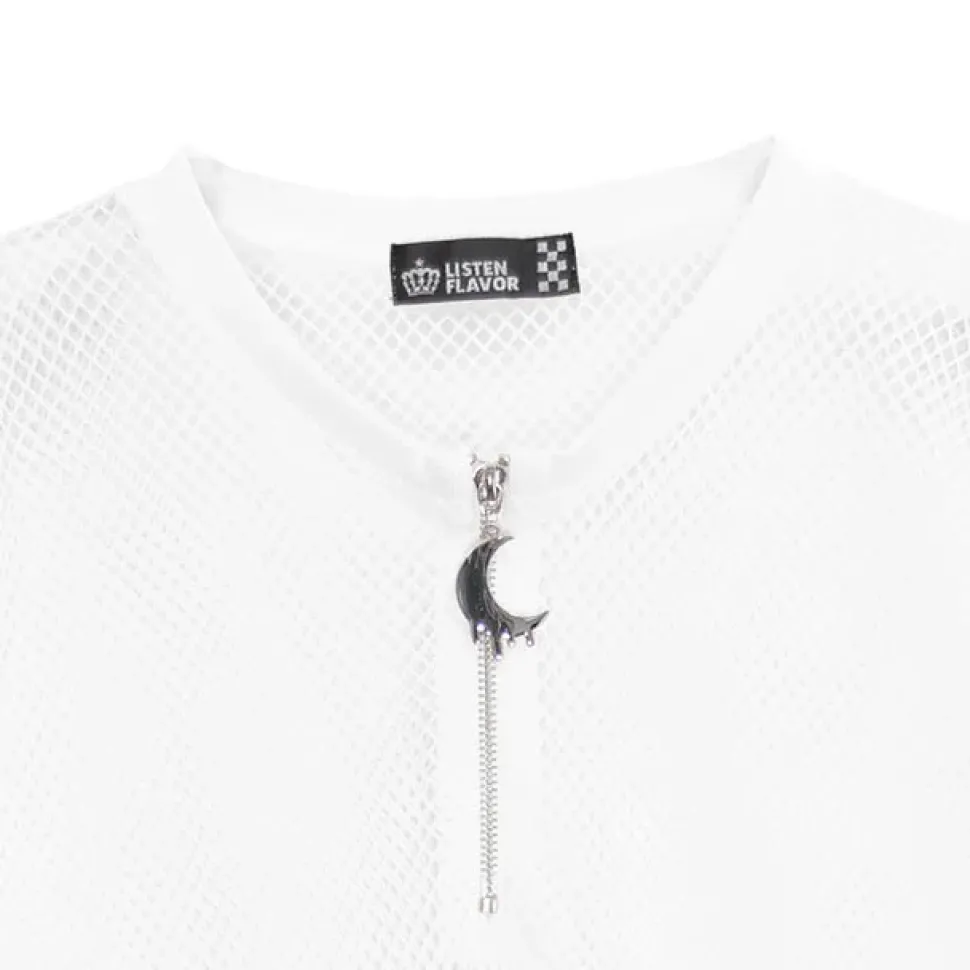 LISTEN FLAVOR Melty Moon Mesh Pullover