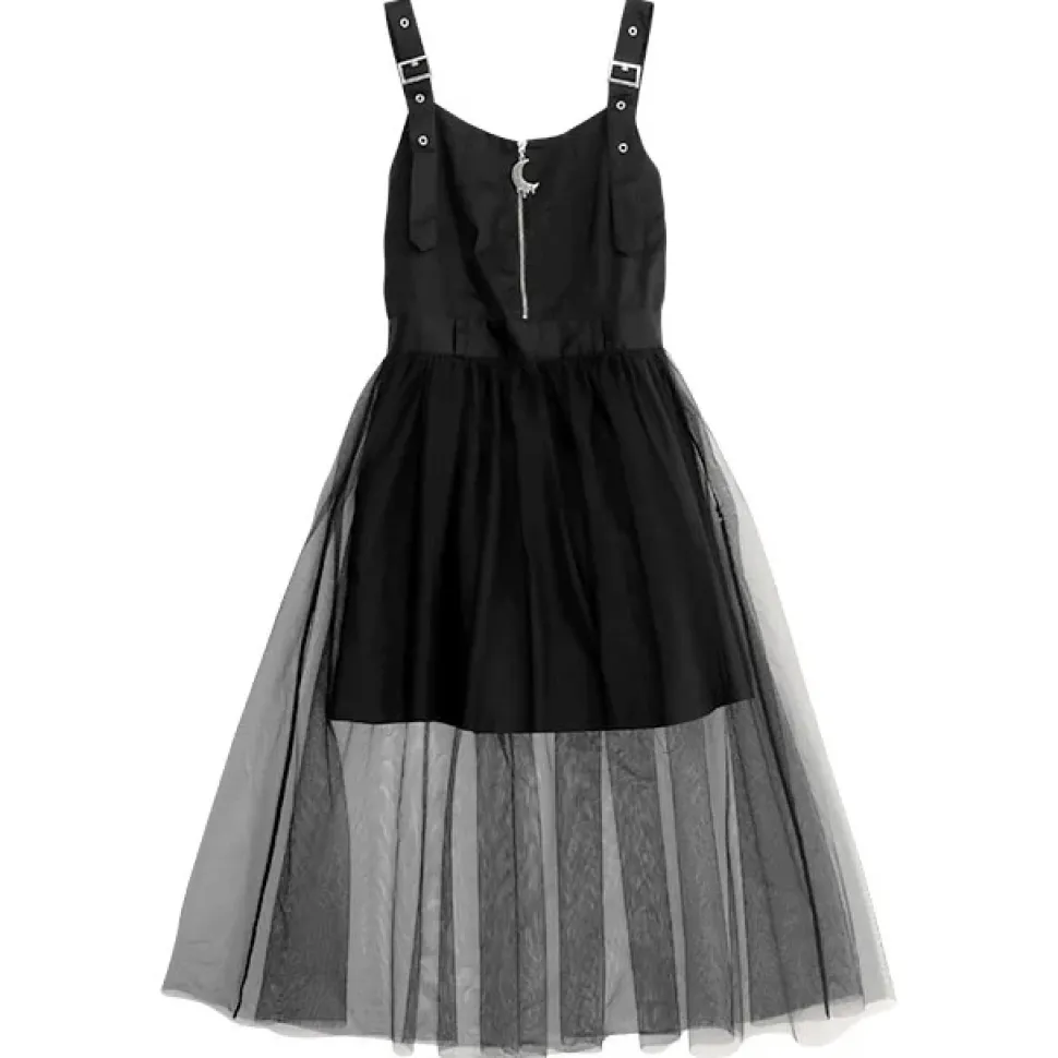LISTEN FLAVOR Melty Moon Zip Tulle Jumper Skirt