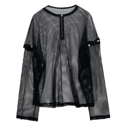 LISTEN FLAVOR Mesh 2-Way Pullover