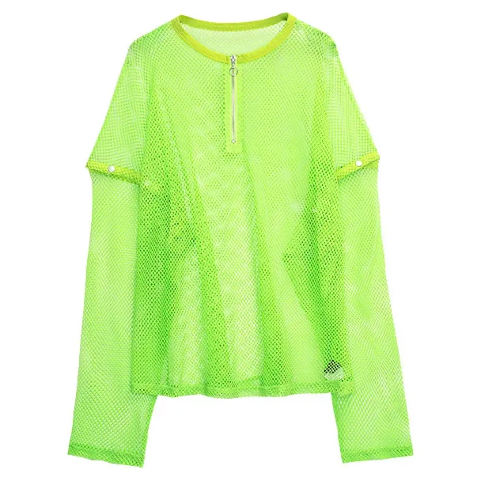 LISTEN FLAVOR Mesh 2-Way Pullover