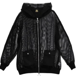 LISTEN FLAVOR Mesh Zip Hoodie