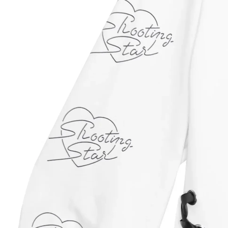 LISTEN FLAVOR Moonlit Night Black Cat Lace-Up Pullover