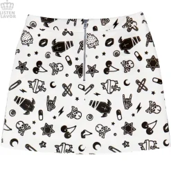 LISTEN FLAVOR Mysterious Pattern Zippered Skirt