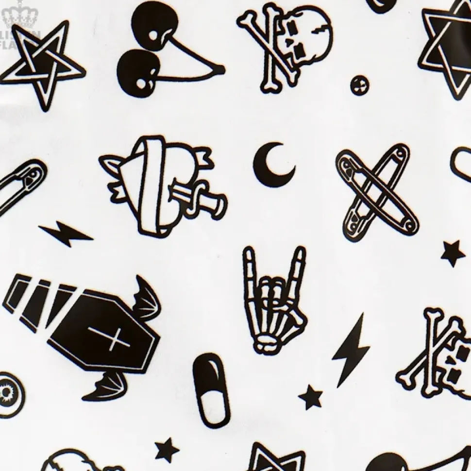 LISTEN FLAVOR Mysterious Pattern Zippered Skirt