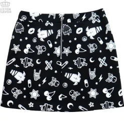 LISTEN FLAVOR Mysterious Pattern Zippered Skirt
