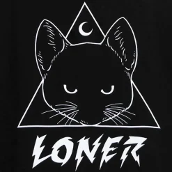 LISTEN FLAVOR Mystery Cat Zip Design Hoodie