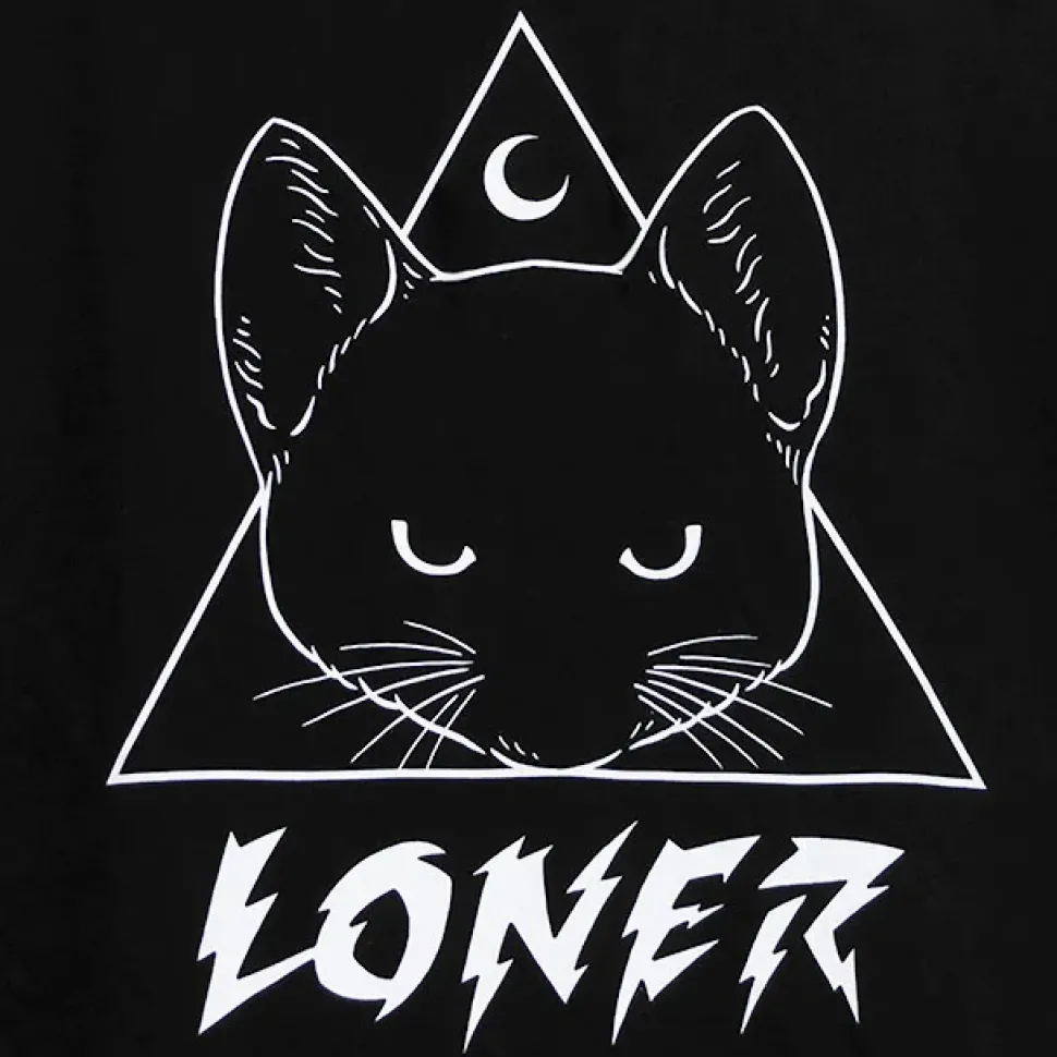 LISTEN FLAVOR Mystery Cat Zip Design Hoodie