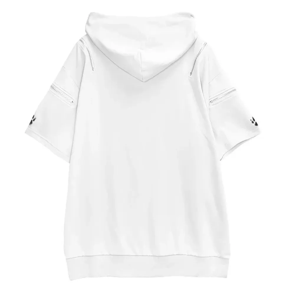 LISTEN FLAVOR Mystery Cat Zip Design Hoodie