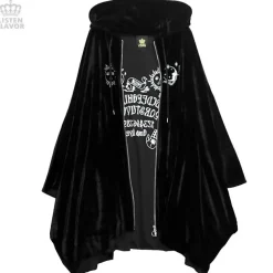 LISTEN FLAVOR Ouija Board Velour Hooded Poncho