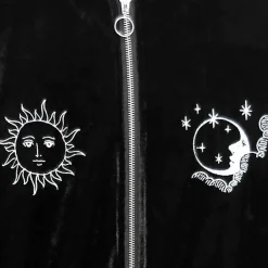 LISTEN FLAVOR Ouija Board Velour Hooded Poncho