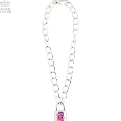 LISTEN FLAVOR Padlock Necklace