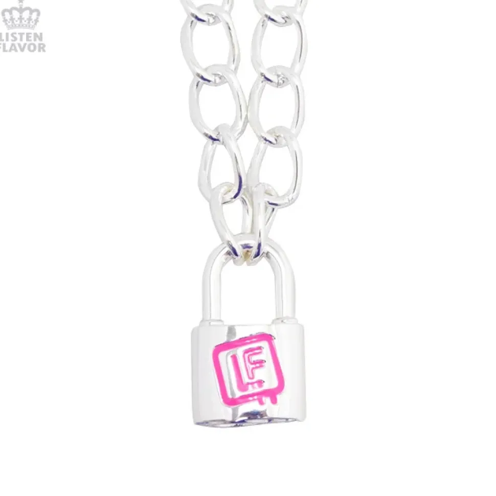 LISTEN FLAVOR Padlock Necklace