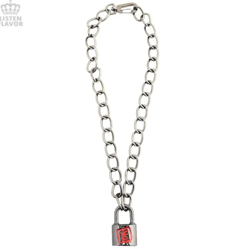 LISTEN FLAVOR Padlock Necklace